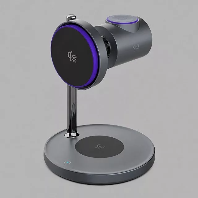 Беспроводная зарядная станция 3 в 1 QI2.2 Max Power, Серая, Deppa