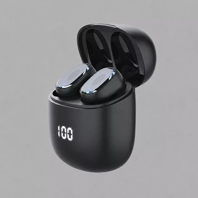 Беспроводные наушники с микрофоном Air Buds Pro, TWS, BT 5.3, LED, 300 мАч, черный, Deppa