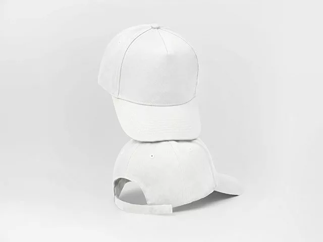 Бейсболка "Poly" 5-ти панельная 120 гр, белый