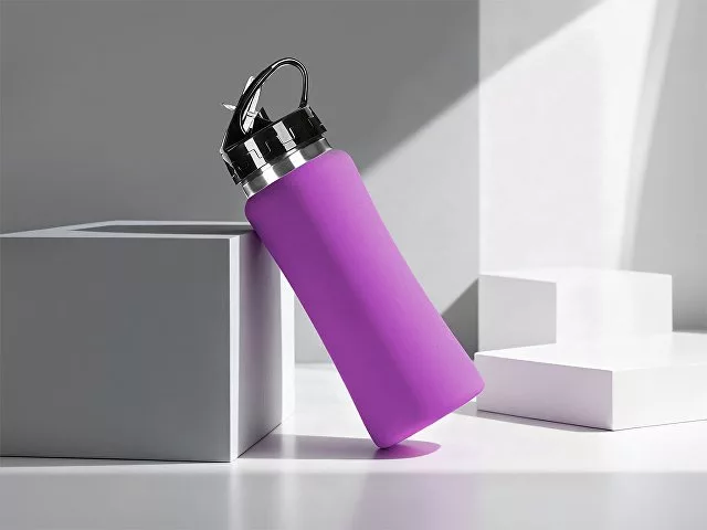 Бутылка для воды "Bottle C1", сталь, soft touch, 600 мл, фиолетовый