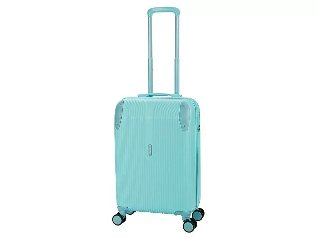 Чемодан TORBER В Отпуск, бирюзовый, ABS-пластик, 41 х 25 х 61 см, 48 л, 2,7 кг