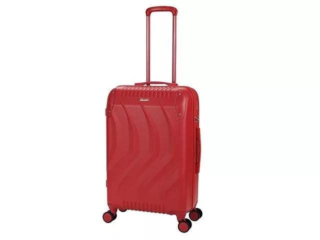 Чемодан TORBER В Отпуск, красный, ABS-пластик, 45 х 27 х 68 см, 63 л, 3,1 кг