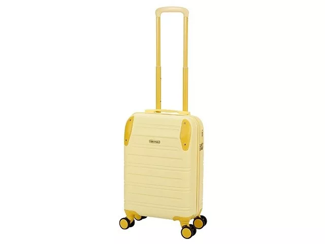 Чемодан TORBER В Отпуск, желтый, ABS-пластик, 36 х 22 х 55 см, 31 л, 2,4 кг