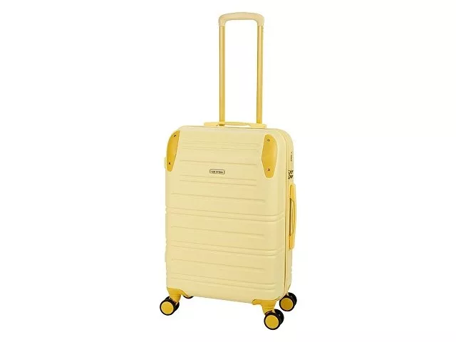 Чемодан TORBER В Отпуск, желтый, ABS-пластик, 42 х 26 х 65 см, 55 л, 3 кг