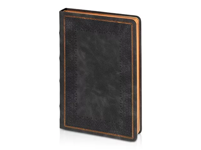 Ежедневник недатированный А5 "Royal", черный с бронзовым срезом