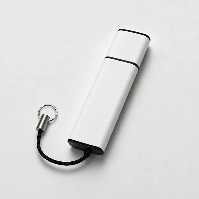 Флеш-карта USB 2.0 16 Gb металлическая с колпачком "Borgir", белый