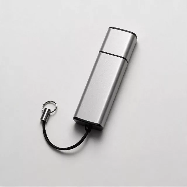 Флеш-карта USB 2.0 16 Gb металлическая с колпачком "Borgir", стальной
