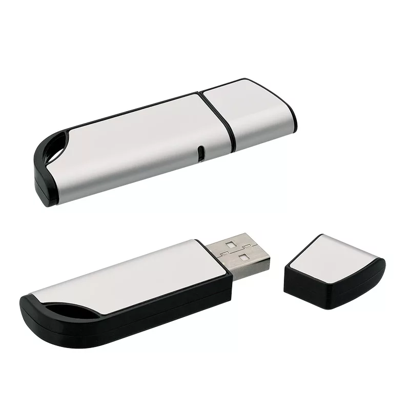 Флеш-карта USB 8GB "Перфекционист"#, черный с серебром