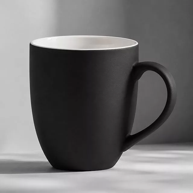 Кружка с покрытием soft-touch C1, черный