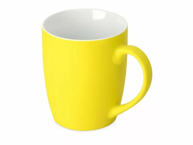 Кружка с покрытием soft-touch “Tulip Gum”, желтый (3955C) (P)