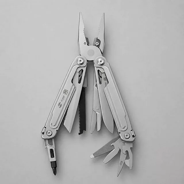Мультитул Stinger, 113 х 22 мм, 21 функция, сталь, серебристый, в картонной коробке, в комплекте нейлоновый чехол