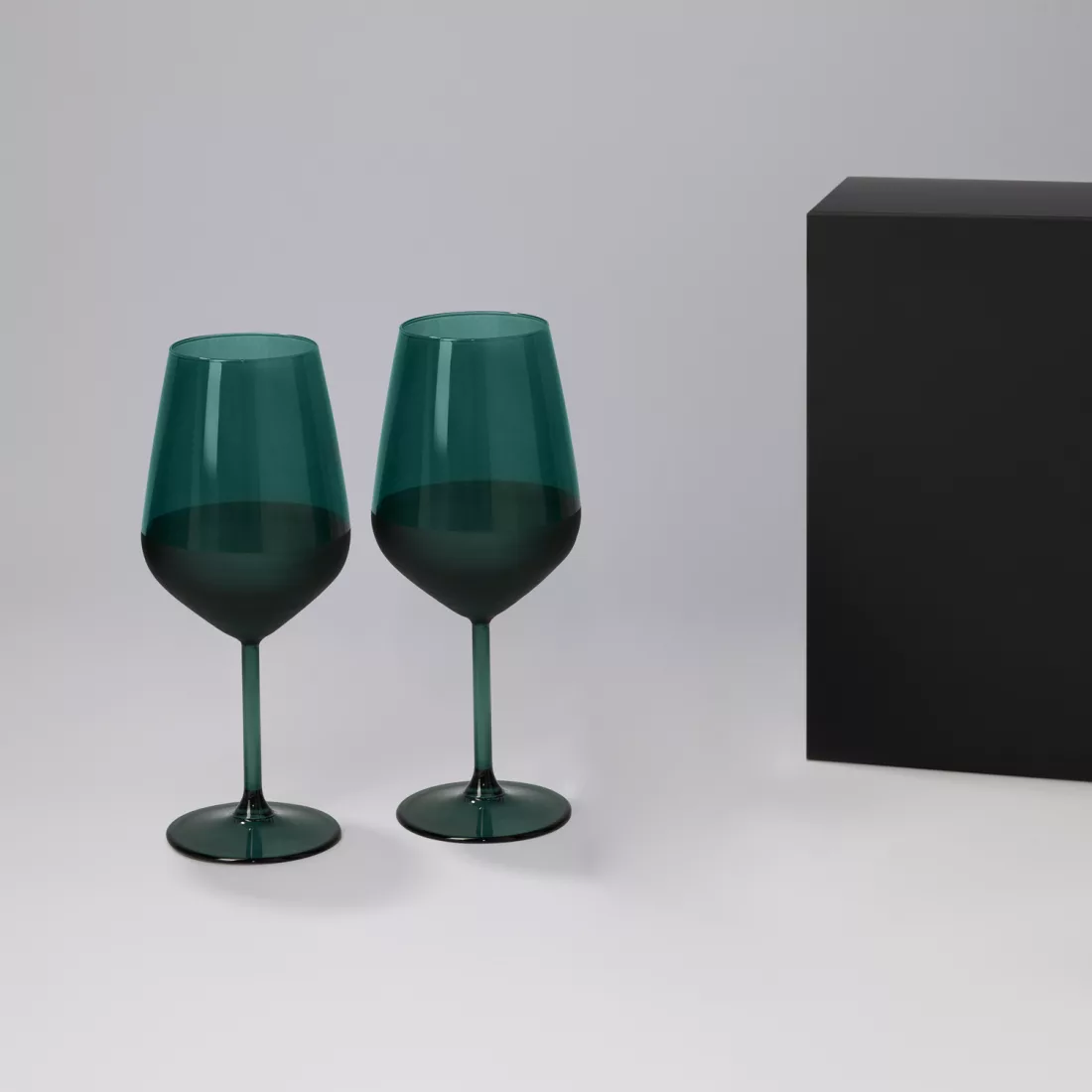Подарочный набор 2 бокала для вина Эмеральд (Emerald) в черной коробке