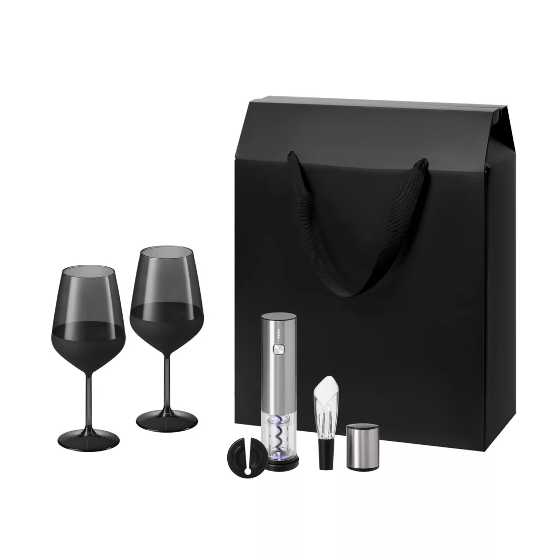 Подарочный набор Блэк Эдишн (Black Edition), Винтаро (Vintaro) (2 бокала + набор для вина)