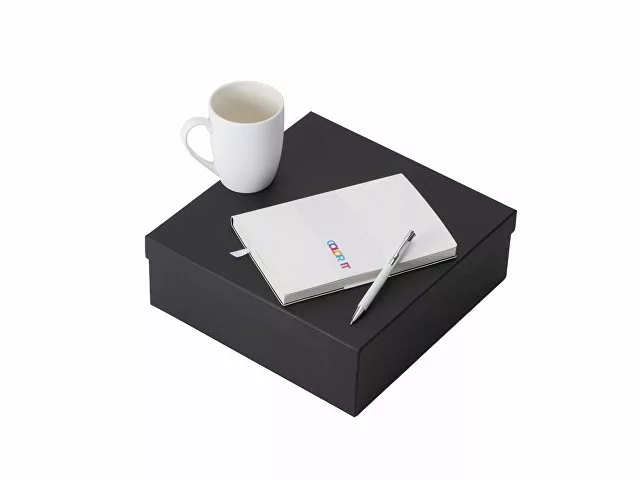 Подарочный набор с блокнотом С1, металлической ручкой и кружкой, белый