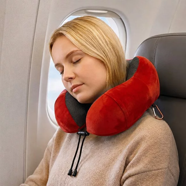 Подушка Dream с эффектом памяти, с кармашком, красный