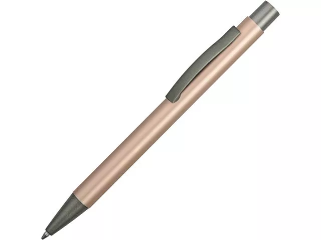 Ручка металлическая soft touch шариковая «Tender», розовое золото/серый
