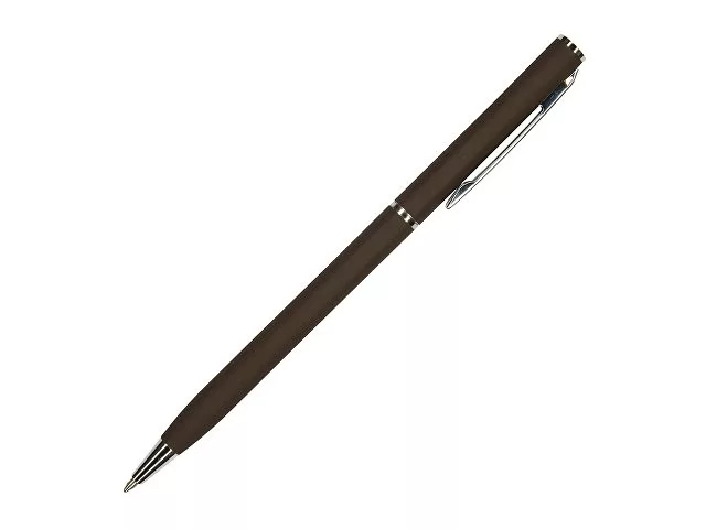 Ручка шариковая автоматическая BrunoVisconti® "PALERMO" цвет корпуса коричневый, soft-touch, 0.7 мм