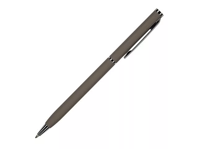 Ручка шариковая автоматическая BrunoVisconti® "PALERMO" цвет корпуса серый, soft-touch, 0.7 мм