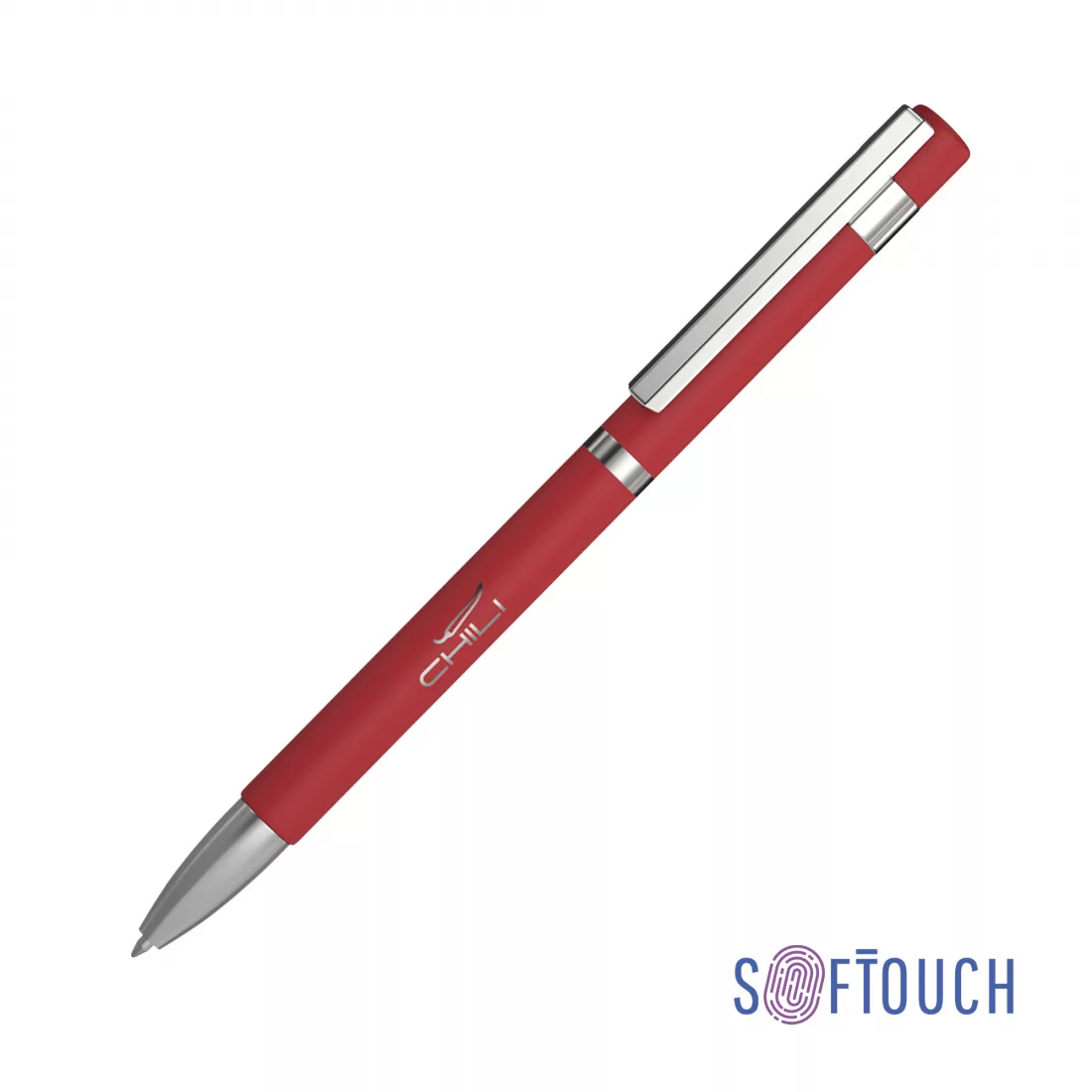 Ручка шариковая "Mars", покрытие soft touch, красный