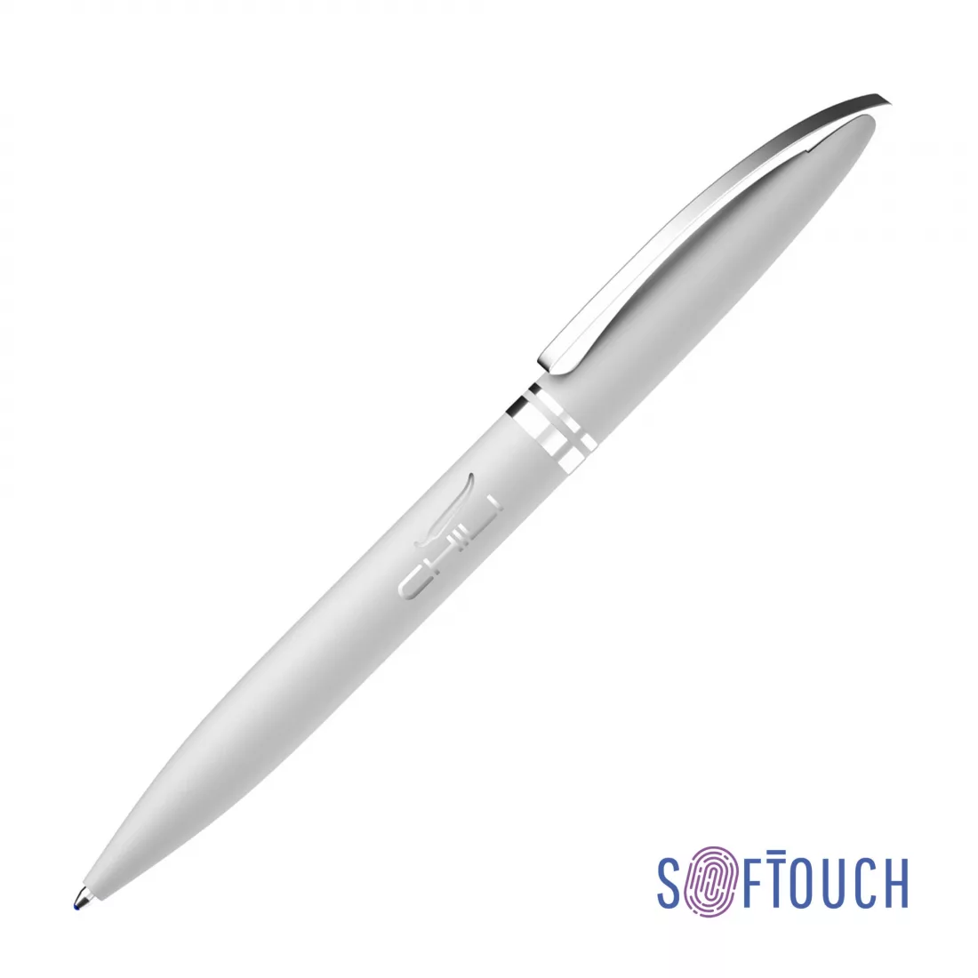 Ручка шариковая "Rocket", покрытие soft touch, белый