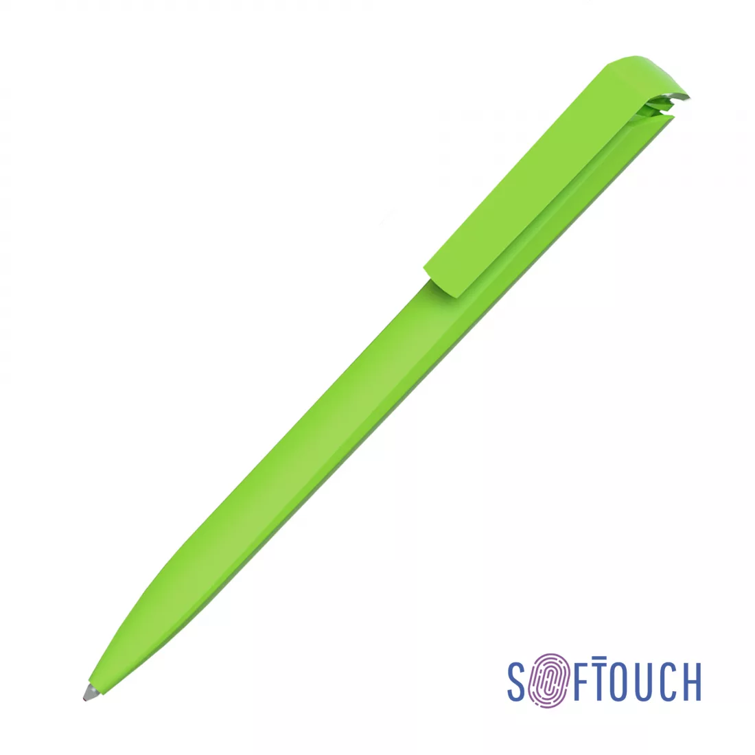 Ручка шариковая TRIAS SOFTTOUCH, зеленое яблоко