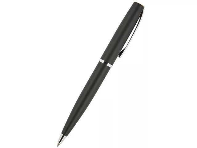 Ручка "Sienna" шариковая  автоматическая, черный металлический корпус soft-touch, 1.0 мм, синяя
