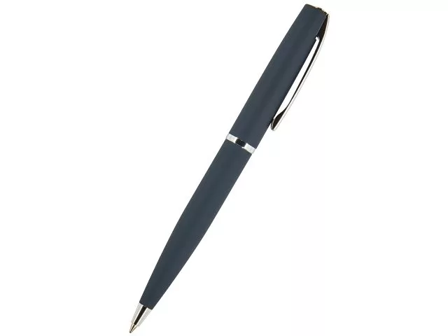 Ручка "Sienna" шариковая  автоматическая, синий металлический корпус soft-touch, 1.0 мм, синяя