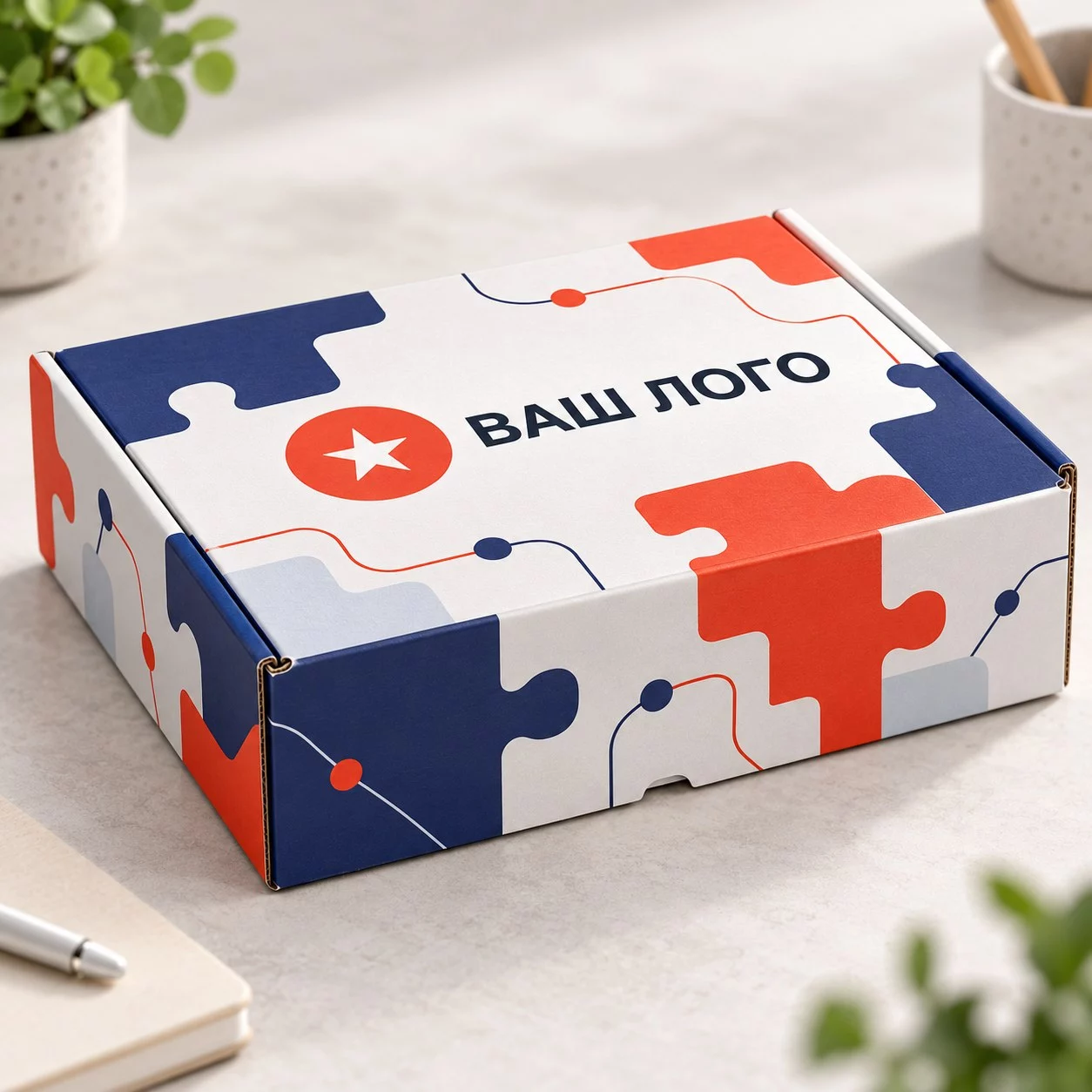Набор для стажёра welcome pack с блокнотом и канцелярией в коробке с логотипом