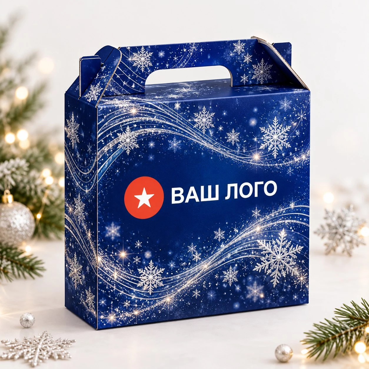 Новогодний подарок партнёрам: колонка с беспроводной зарядкой и подсветкой логотипа