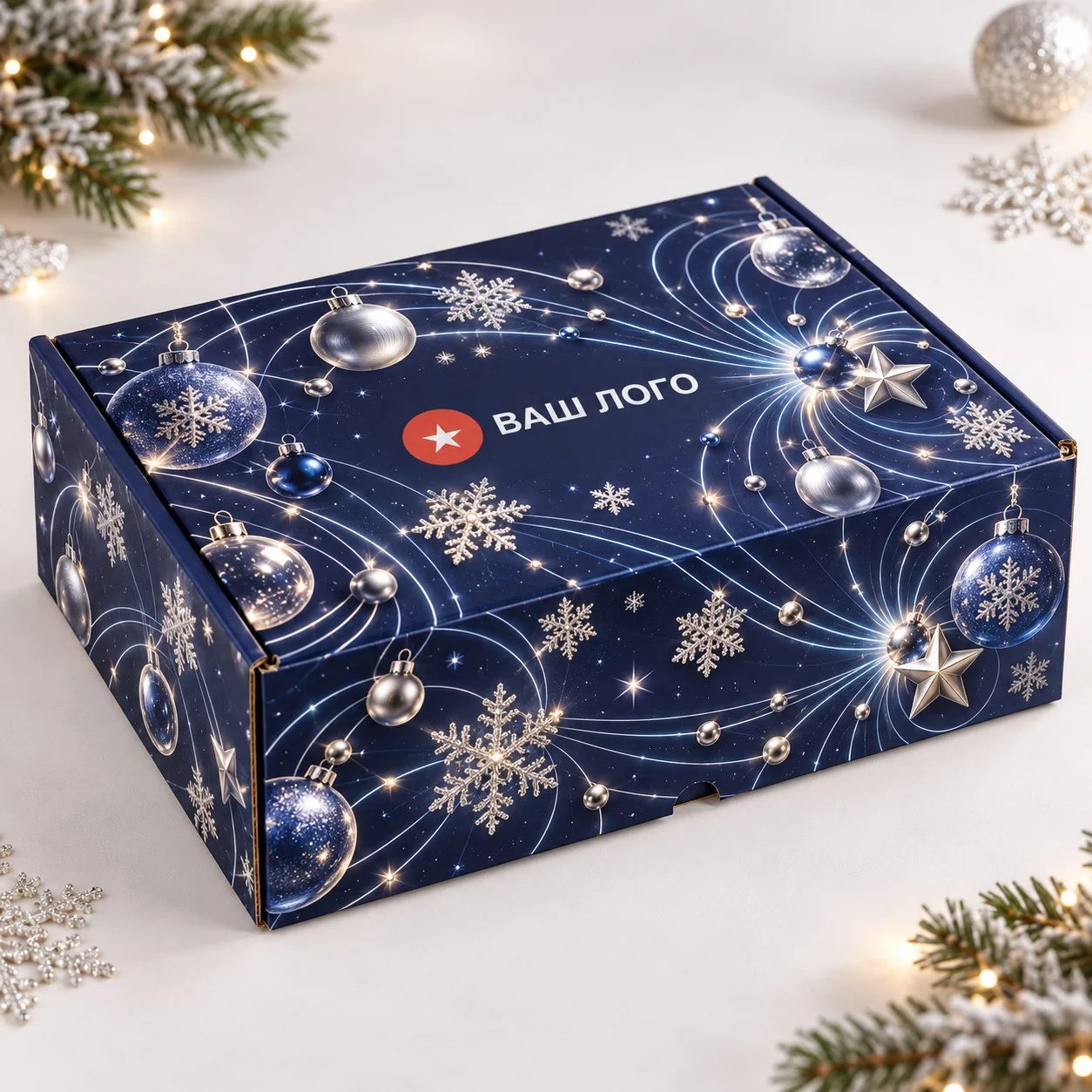 Новогодний подарок ребенку 8–12 лет с магнитными игрушками и фонариком