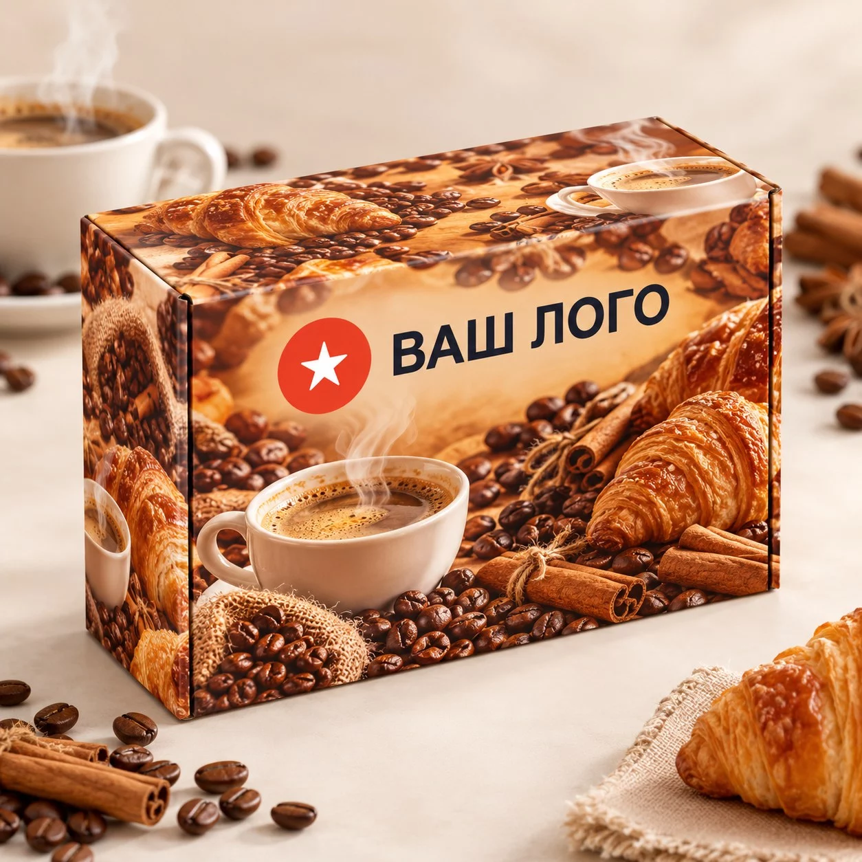 Подарочный кофейный набор для женщин с кофемолкой и туркой, с логотипом