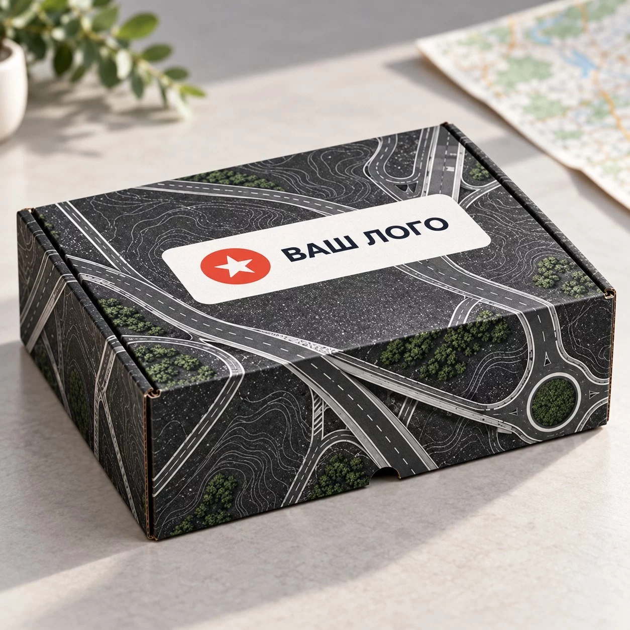 Подарочный набор автомобилисту с аккумулятором, кабелем 3 в 1 и парковочной визиткой