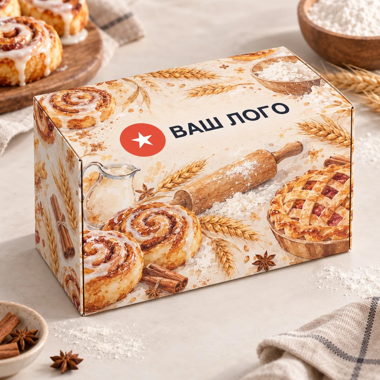 Подарочный набор для кухни женщине с кухонными весами и полотенцами, с логотипом