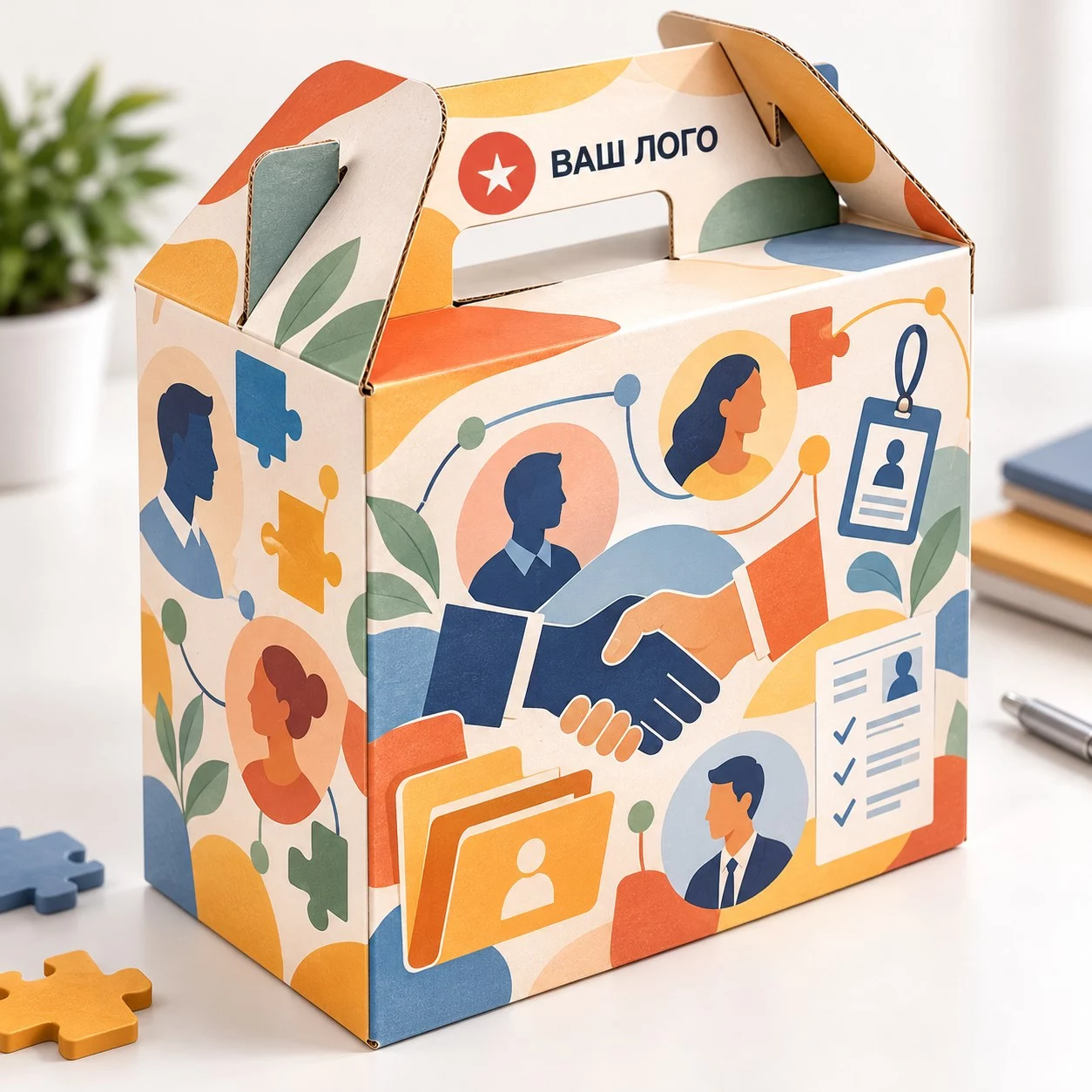 Подарочный набор на День кадровика и welcome pack с чехлом для пропуска
