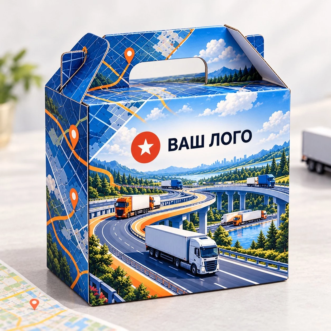 Подарочный набор водителю и логисту с термостаканом и парковочной визиткой