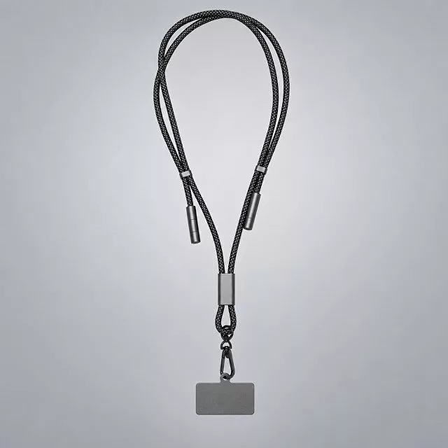 Шнурок-держатель для телефона с зарядным кабелем USB-C на USB-C/Lightning «Lany Eco Charge», серый