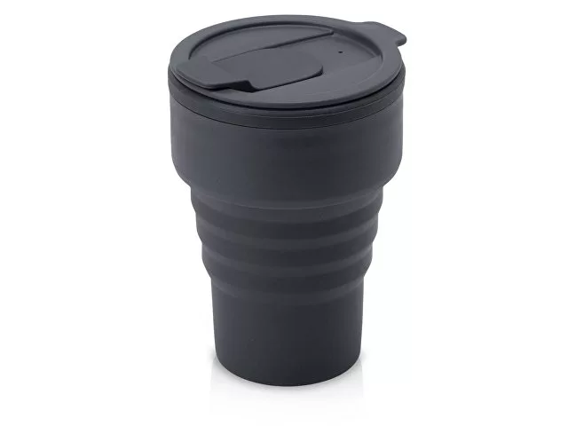 Силиконовый складной стакан "GoCup", темно-серый