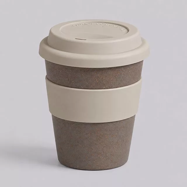 Стакан с силиконовой крышкой "Cafe", beige