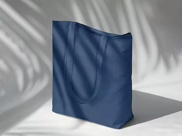 Сумка для шопинга Carryme 140 хлопковая, 140 г/м2, нейви