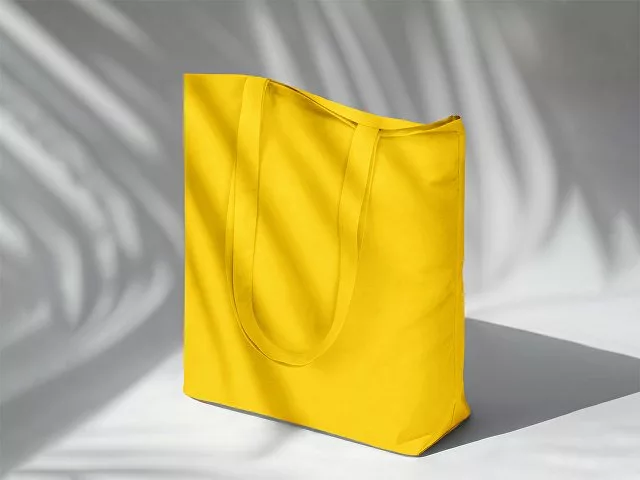 Сумка для шопинга Carryme 140 хлопковая, 140 г/м2, желтый