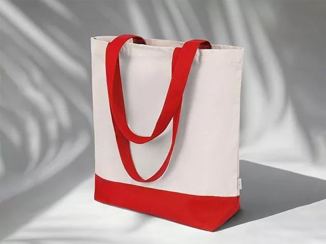 Сумка для шоппинга Cotton из переработанного хлопка 280 г, красный