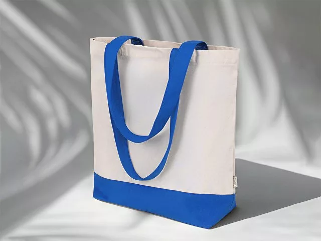 Сумка для шоппинга Cotton из переработанного хлопка 280 г, синий