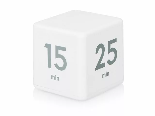 Таймер для тайм-менеджмента "Time Capsule" на 5-15-25-45 минут, софт-тач, белый