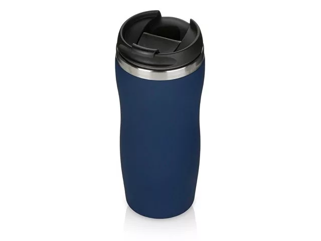 Термокружка "Double wall mug C1", soft touch, 350 мл, темно-синий (Р)