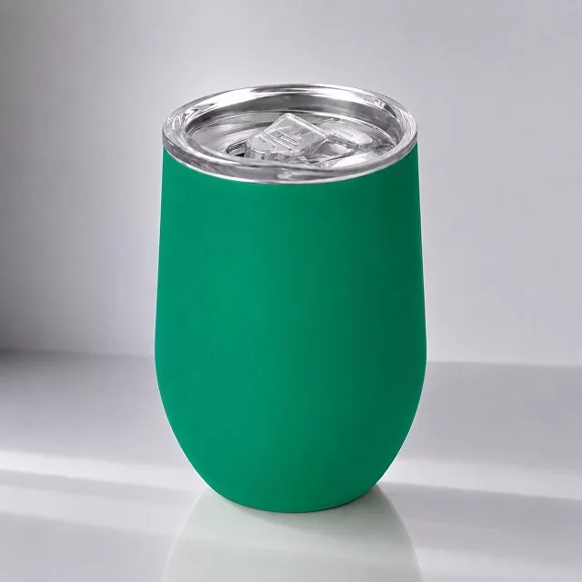 Термокружка Sense Gum, soft-touch, непротекаемая крышка, 370мл, зеленый (Р)