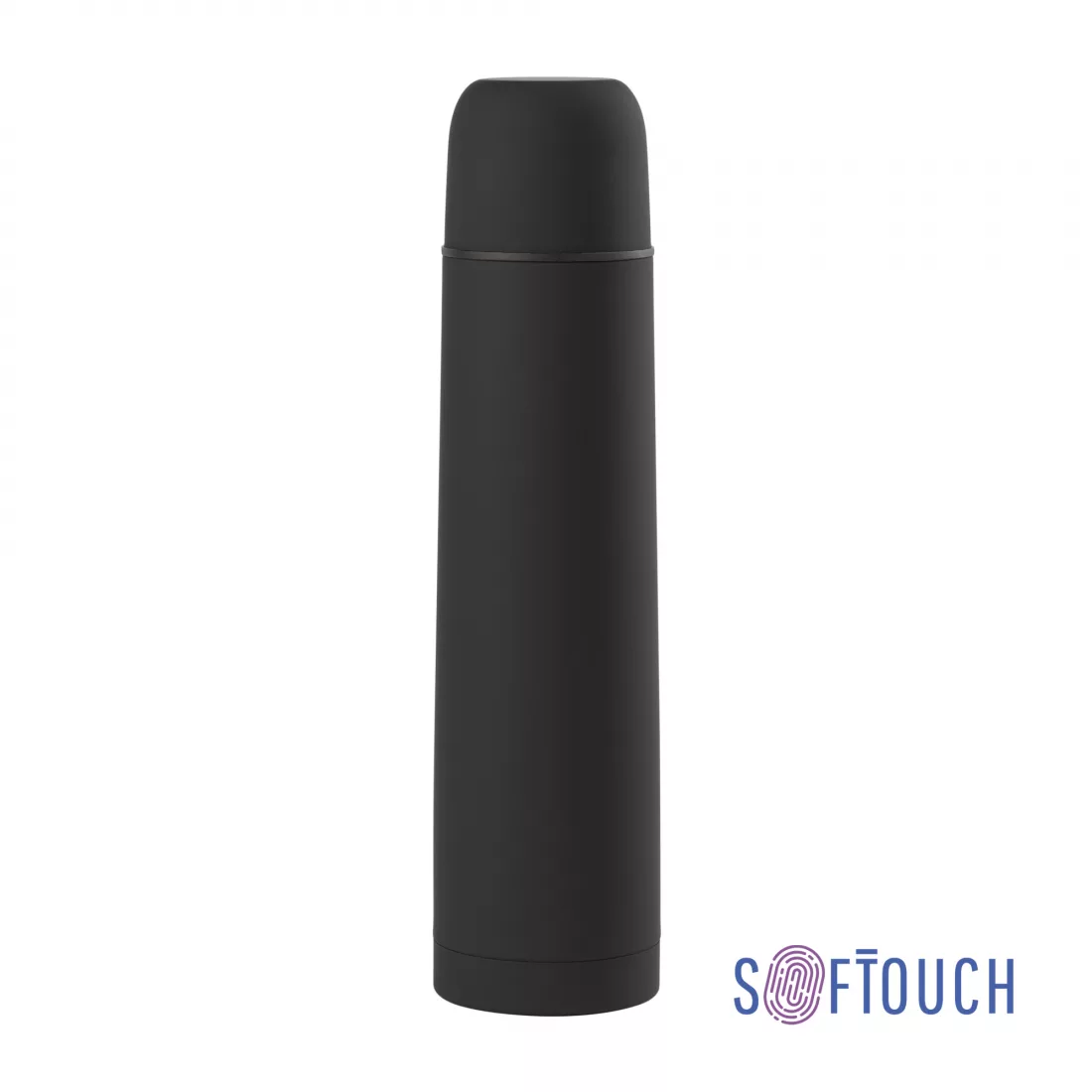 Термос "Родос", покрытие soft touch, 1 л., черный