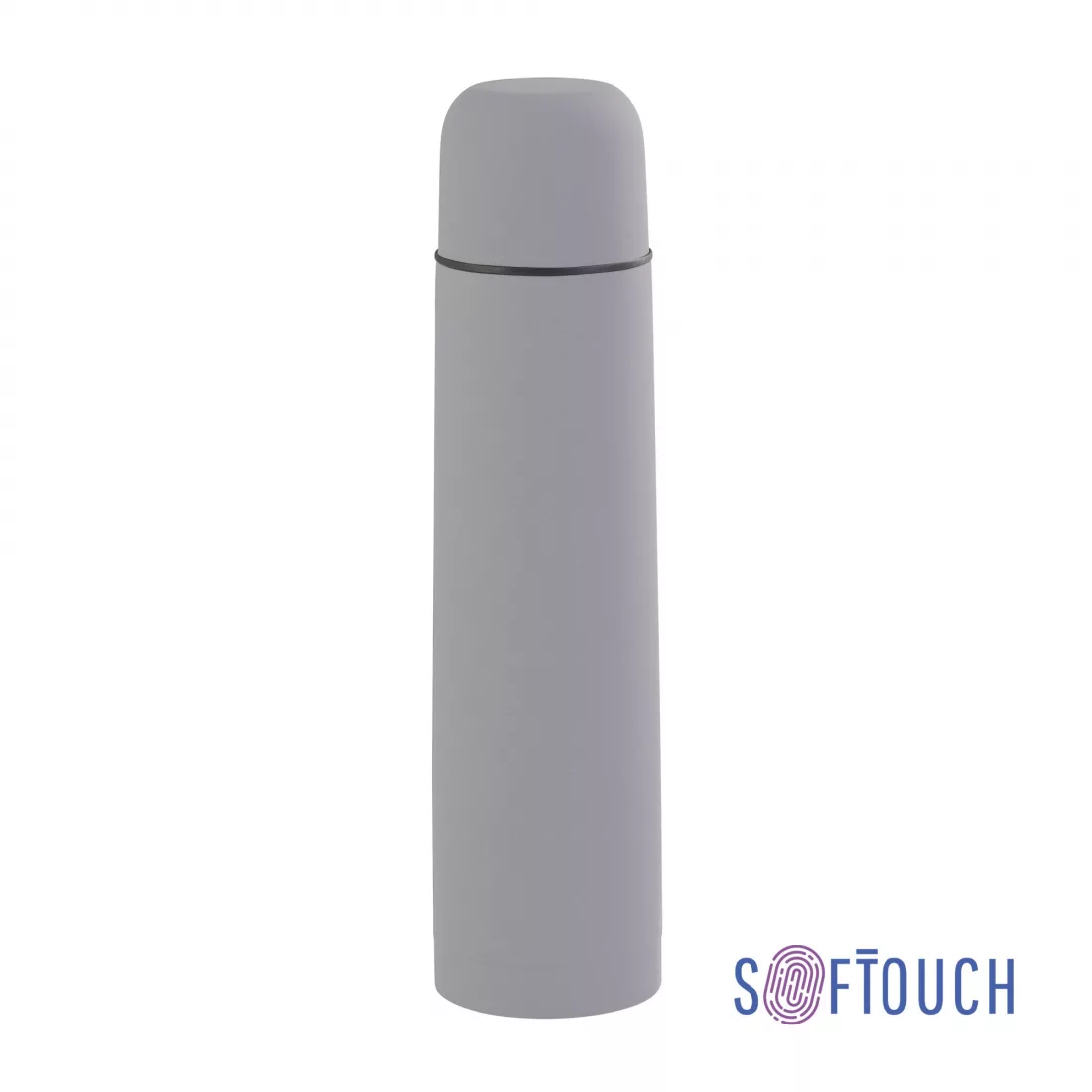 Термос "Родос", покрытие soft touch, 1 л., серый