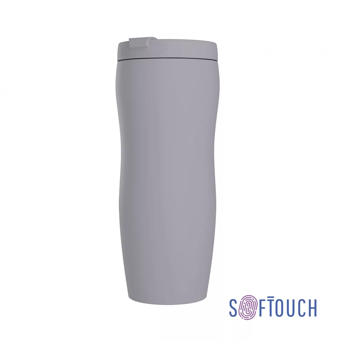Термостакан "Монтана" 400 мл, покрытие soft touch, серый