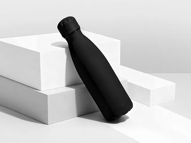Вакуумная термобутылка "Vacuum bottle C1", soft touch, 500 мл, черный