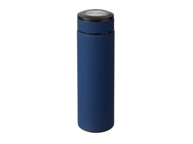 Вакуумный термос "Vacuum Flask C1", soft touch, 420мл, темно-синий